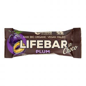Tyčinka Lifebar švestka v čokoládě 40 g BIO   LIFEFOOD