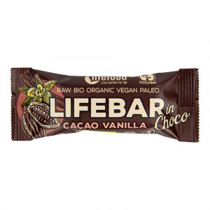 Tyčinka Lifebar kakaové boby s vanilkou 40 g BIO   LIFEFOOD