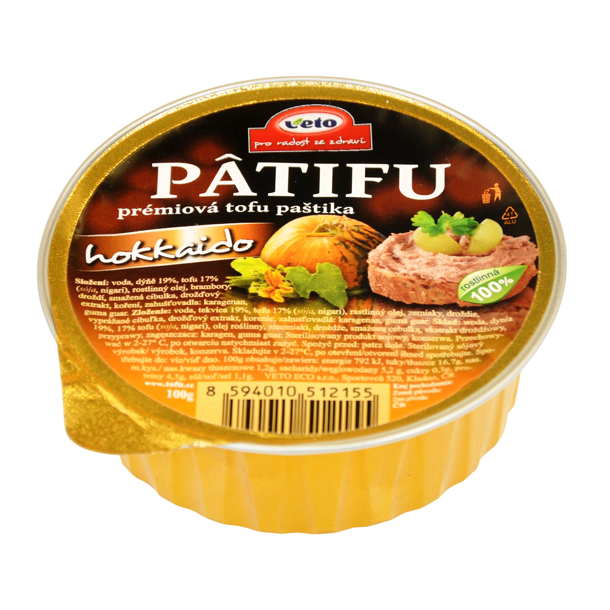 Paštika PATIFU hokaido 100 g VETO ECO