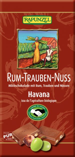 Bio čokoláda RUM-VÍNO-OŘECHY RAPUNZEL 100 g