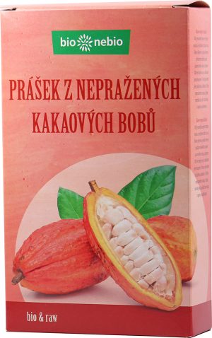 Bio prášek z nepraženého kakaa bio*nebio 150 g